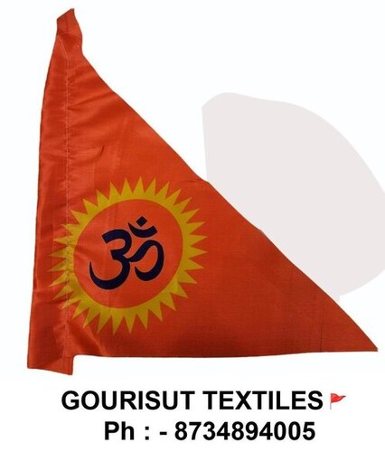 Om Printed Flag - Polyester, 20x30, 30x45, 40x60 Inches | Customizable Options: Logo, Color, Material, Perfect for Advertising and Decoration