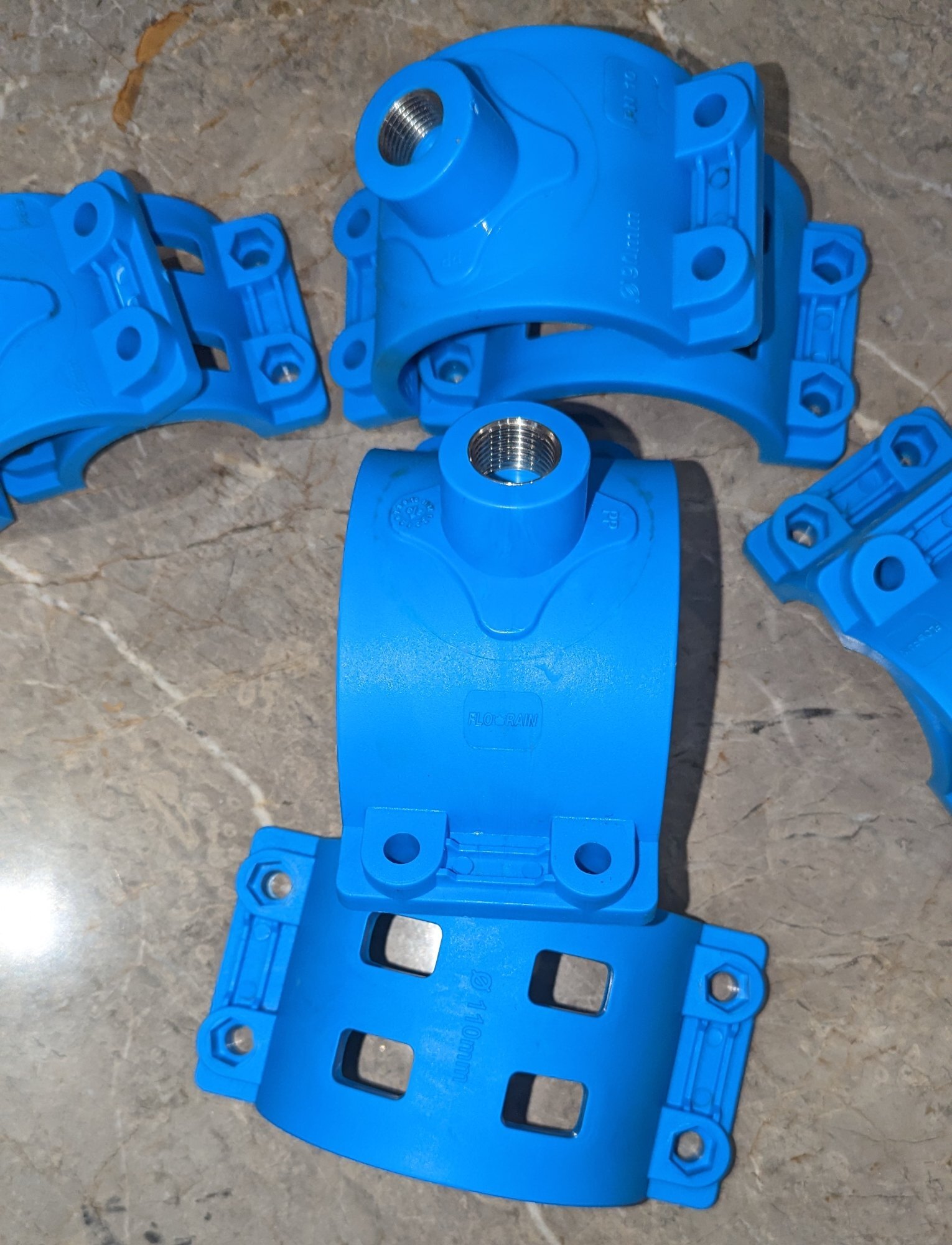 Pp Compression Two Side Adapter Coupler - Color: Black & Blue