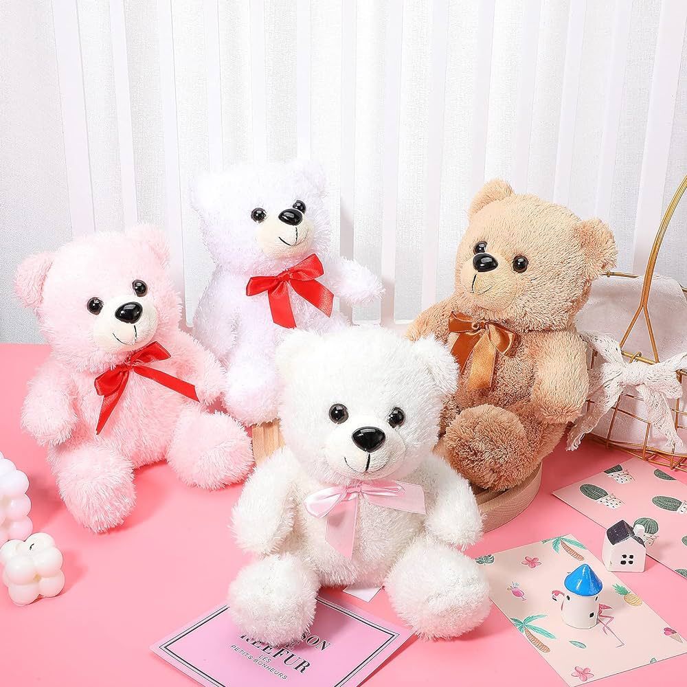 Ribben Teddy - Fur Fabric 22cm-30cm Size | Customizable In 6-7 Color Options With T-shirt Heart And Flexible Material