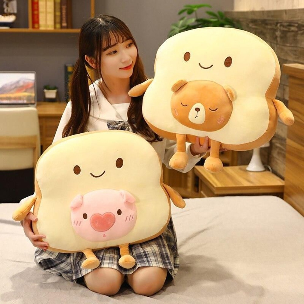 Soft Toy - Premier Quality Isi Certified Soft Bread Pillow 35 Cm | Ideal For Comfort And Play