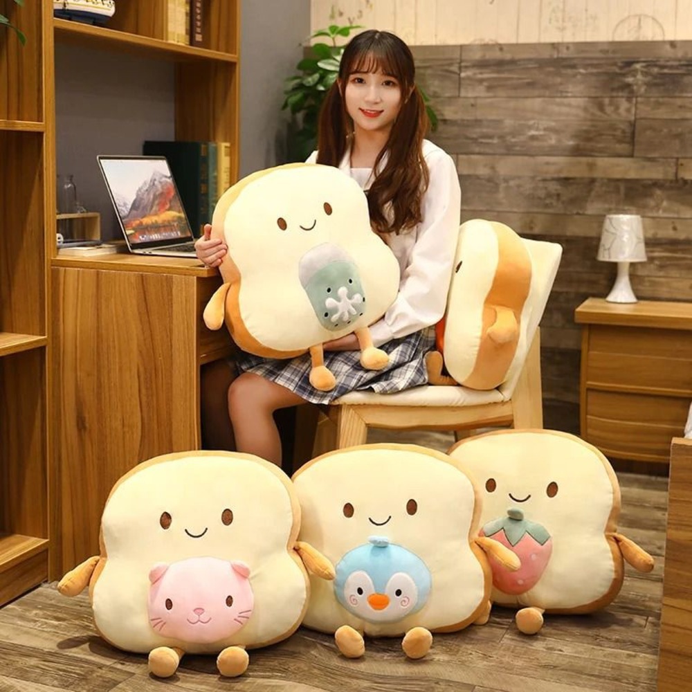 Soft Toy - Premier Quality Isi Certified Soft Bread Pillow 35 Cm | Ideal For Comfort And Play