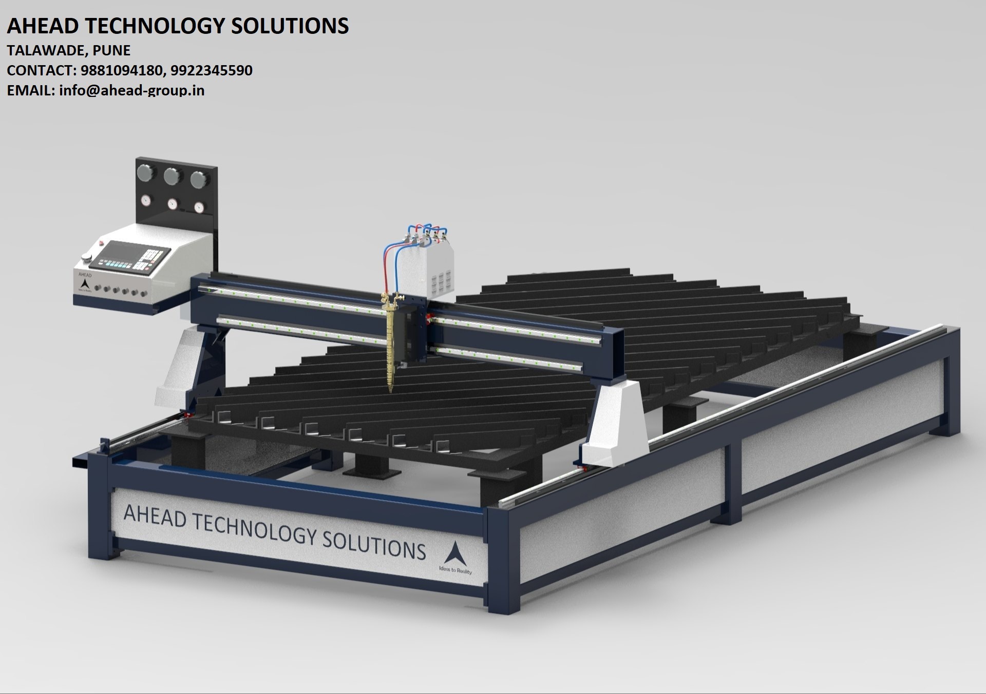 Cnc Gas Cutting Machine - Steel, 14000x4000x1800 Mm, Yellow | 5000 Kg/day Capacity, Full Automatic Function, 6000 Mm/m Cutting Speed