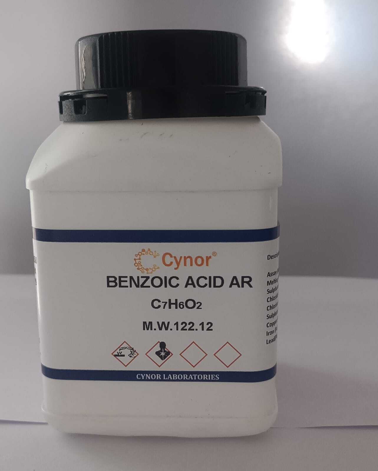 Benzoic Acid Ar (500 Gm) By Cynor Laboratories