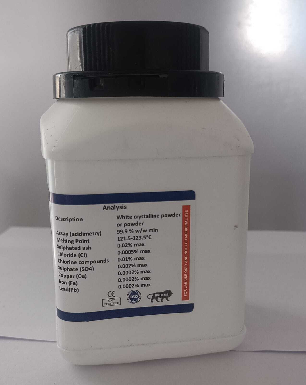 Benzoic Acid Ar (500 Gm) By Cynor Laboratories