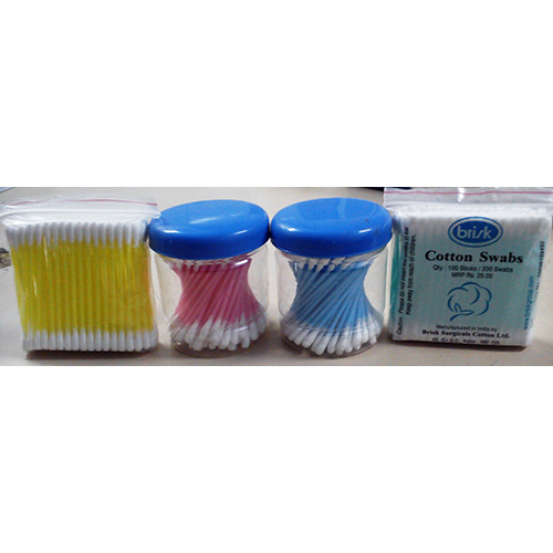 Cotton Swabs - 100% Cotton Material, Available In Poly Bag Or Plastic Tin Pack | Suitable For Medical Labs, High Quality For Personal Hygiene