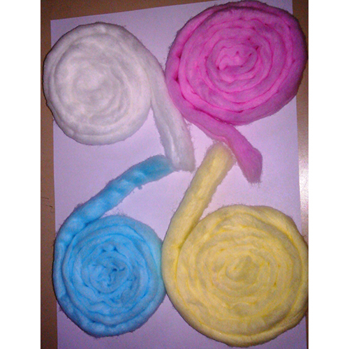 Carded Cotton Sliver - 100% Cotton, White And Assorted Colors | Disposable, Absorbent Sliver Cotton, Industrial And Medical Applications