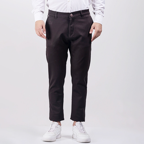 Relaxed Dark Brown Cotton Denim Jeans