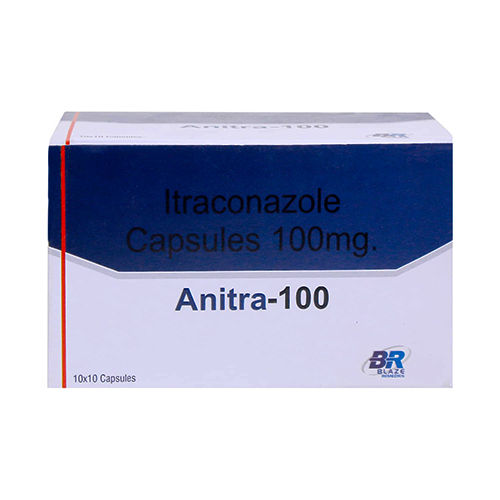 Itraconazole Capsules - 100 mg Strength | General Medicine for Treating Fungal Infections, Storage in Dry Place, Take as Per Healthcare Guidance