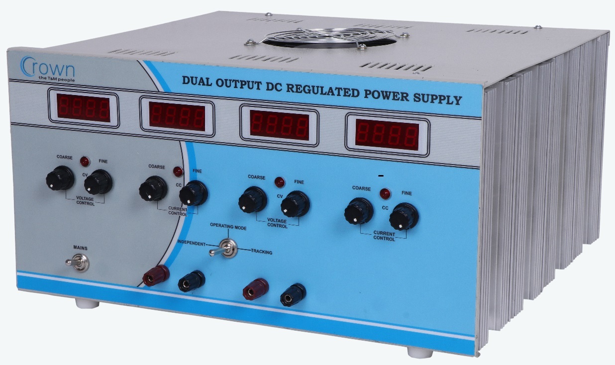 Dual Output Dc Regulated Power Supply - 0-+300v, 2a | Constant Voltage & Current, Low Ripple, Independent & Tracking Mode, Led Indicators, Short Circuit Protection