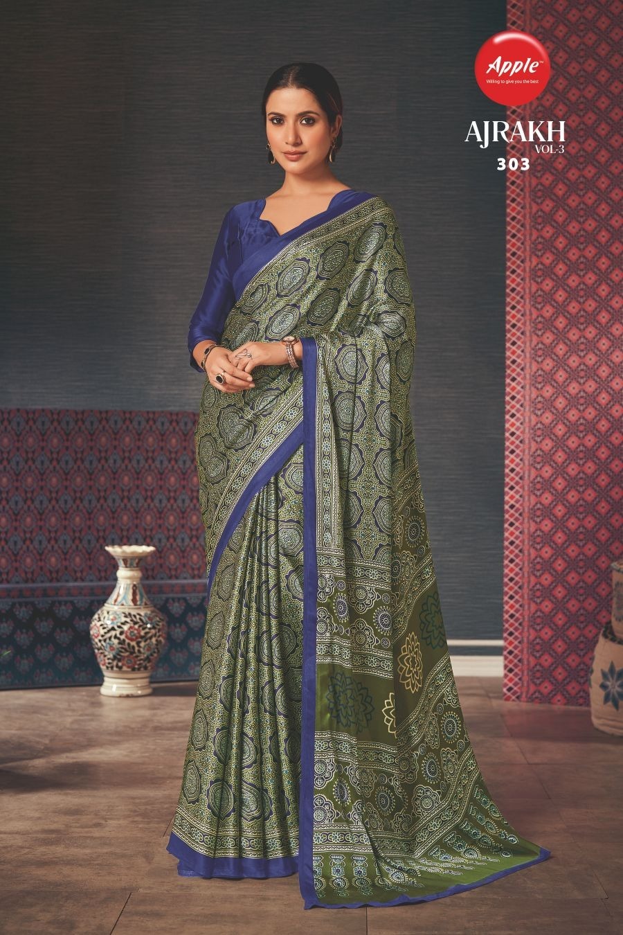 Ajrakh Modal Sarees