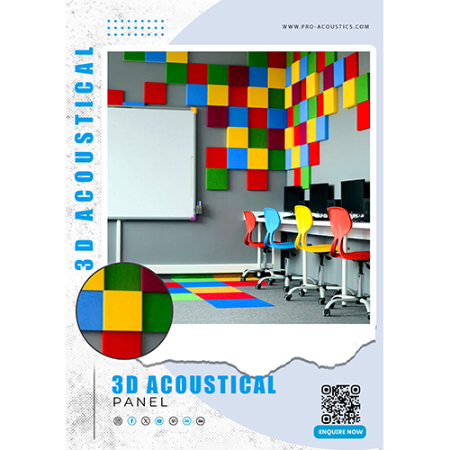 3d Acoustic Panel - Foam & Fabric Material, Available In Various Sizes, Color Chart Or Customized Options | Ideal For Cinema, Auditorium, Theater