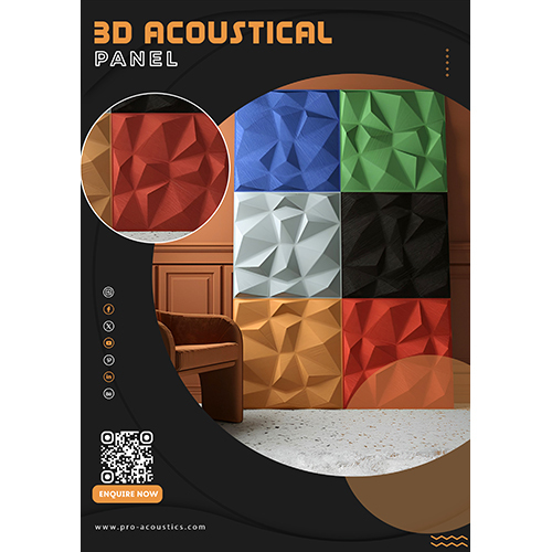 3d Acoustic Panel - Foam & Fabric Material, Available In Various Sizes, Color Chart Or Customized Options | Ideal For Cinema, Auditorium, Theater