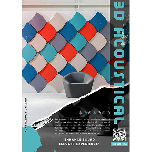 3d Acoustic Panel - Foam & Fabric Material, Available In Various Sizes, Color Chart Or Customized Options | Ideal For Cinema, Auditorium, Theater