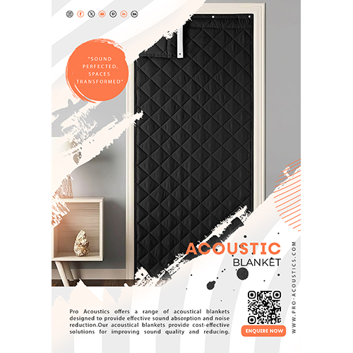 Acoustical Blanket - Customized Fiberglass Absorber Material Grey And Multicolor Options Nrc 0.85 Performance
