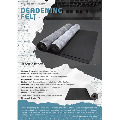 Deadening Felt - Color: White