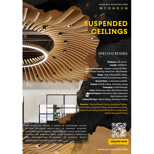 Suspended Ceiling - Application: Effectively Reduces Noise Levels