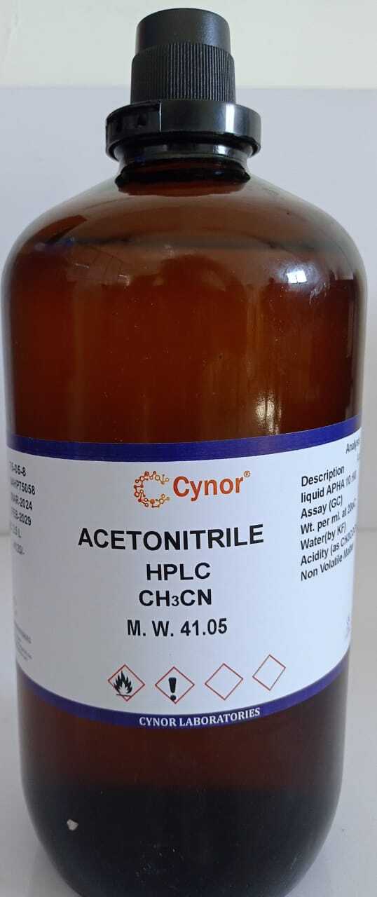 Acetonitrile For Hplc (2.5 Ltr) - 2.5 Liter Glass Bottle, Accurate Hplc Grade Lab Reagent, High Purity, Reliable Ch3cn, Molecular Weight 41.05 G/mol