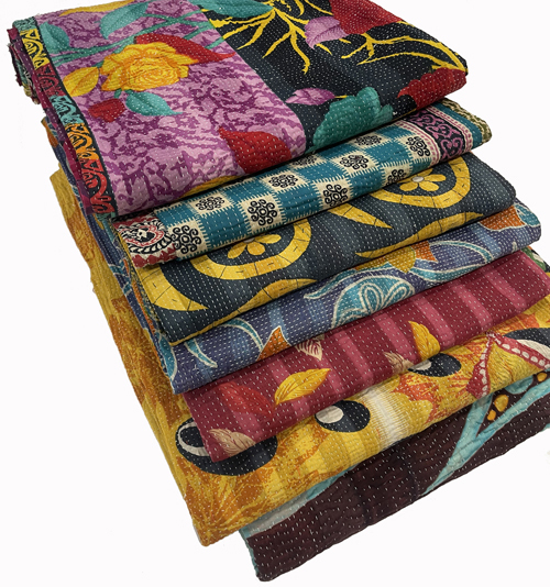 Vintage Kantha Allover Gudari - Color: Assorted