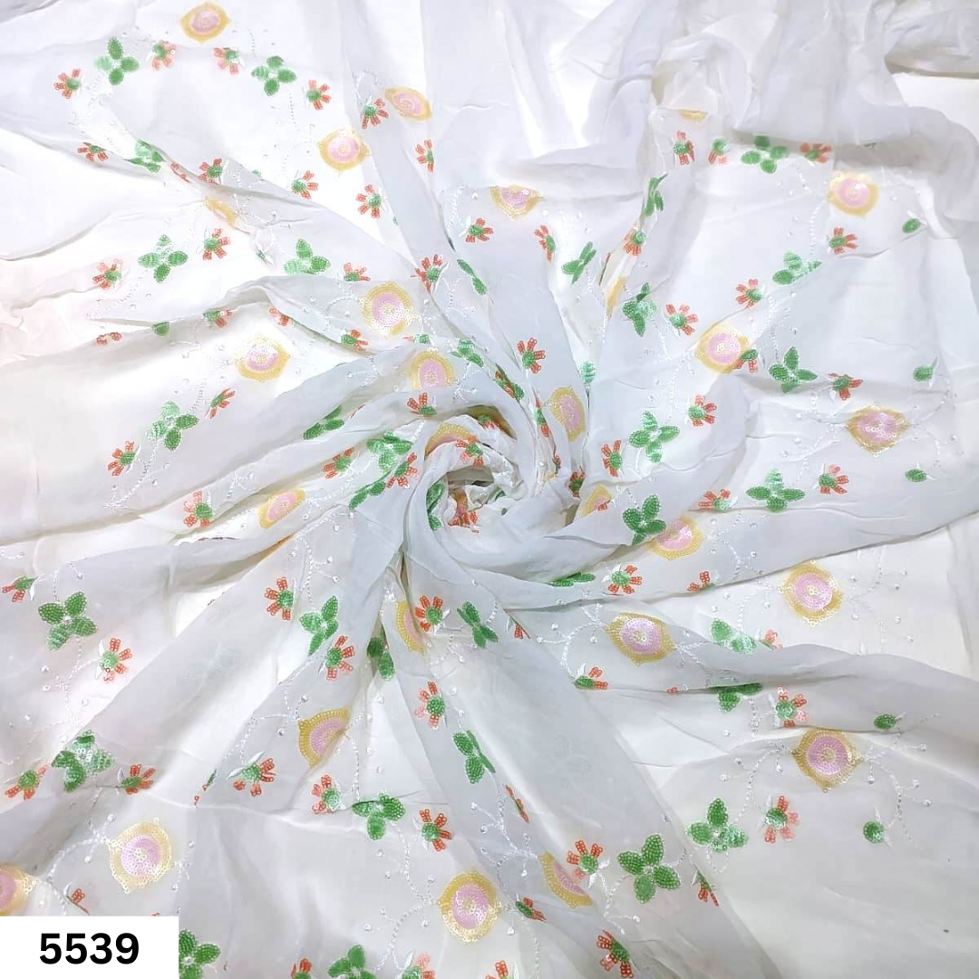 Multicolor All Over Sequins Embroidery Fabric