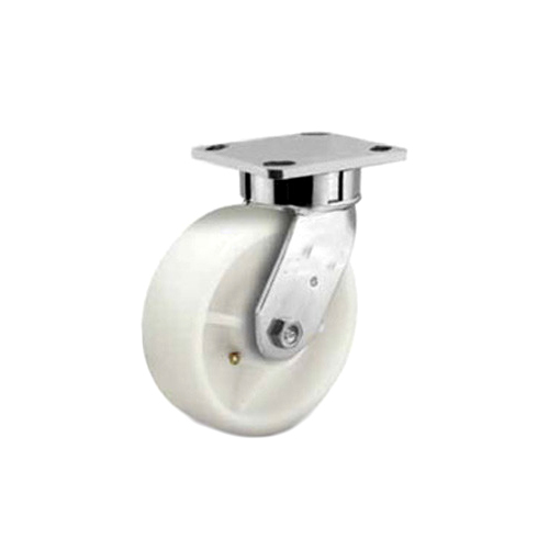 Heavy Duty Castor Wheel - Rubber Material, 50 to 500 mm Size Range, Classic White Color | Load Capacity from 50 kg to 30 Tons, Ideal for Trolleys
