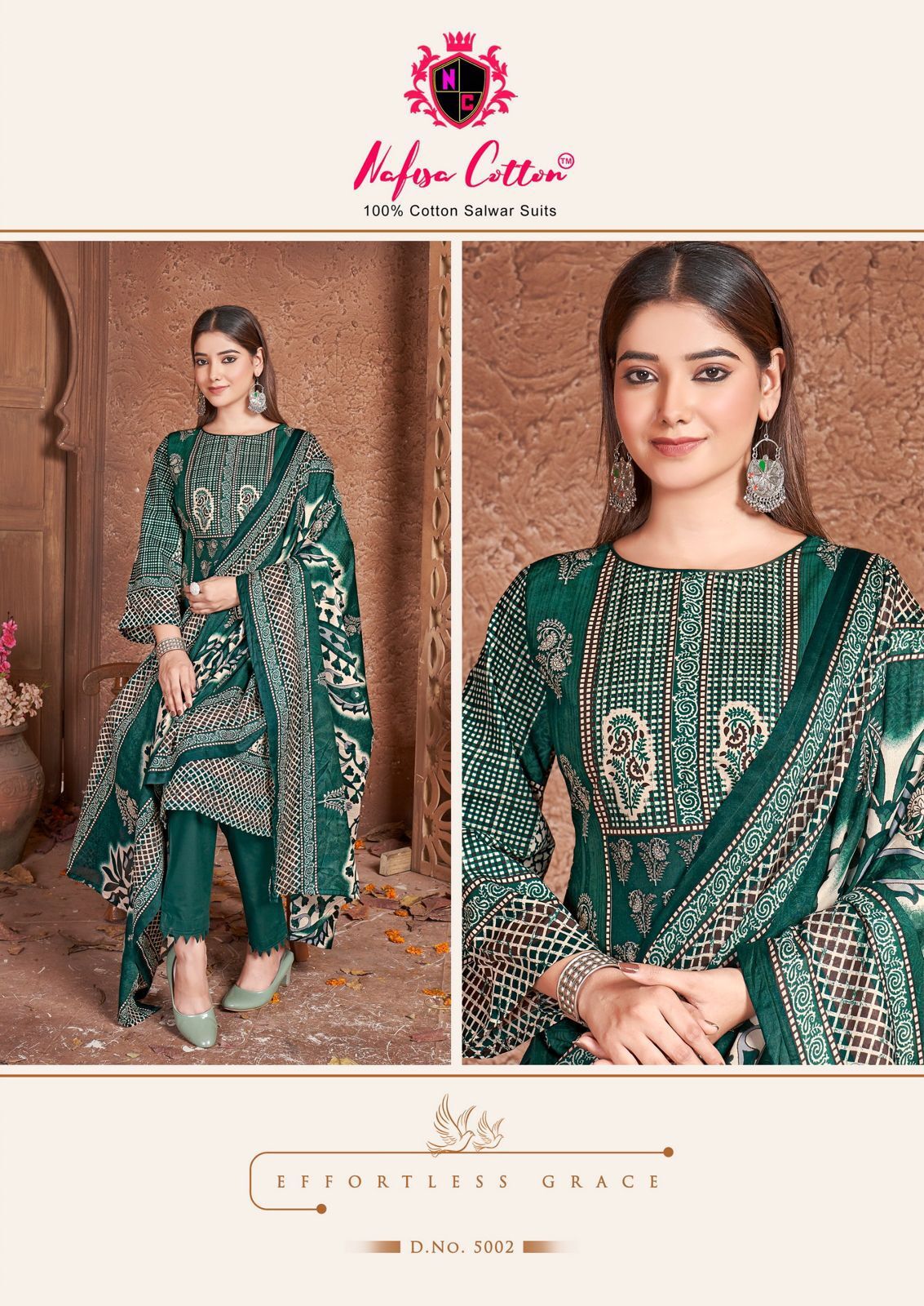Kurti With Dupatta - Cotton Printed Ethnic Wear Set, Soft Cotton Fabric, Full Sleeves, Anti-wrinkle, Quick Dry, Washable, All Season