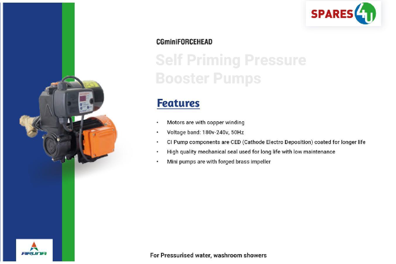 Slow Speed Self Priming Pump 0.5 Hp