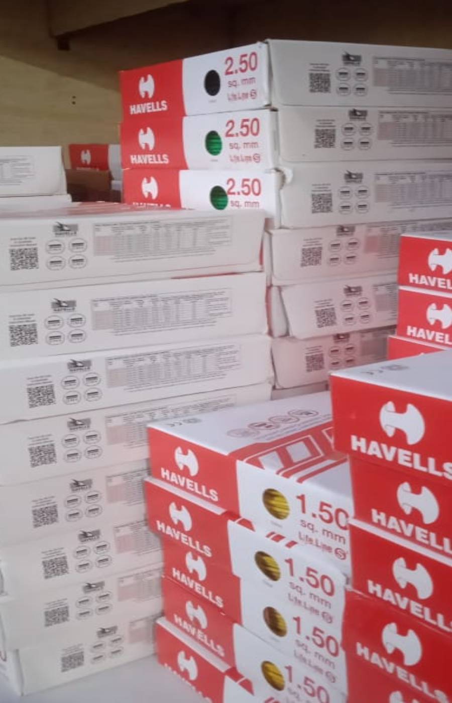 Havells Wires 1.50 Sqmm ( 90 Mtrs ) - Color: Red
