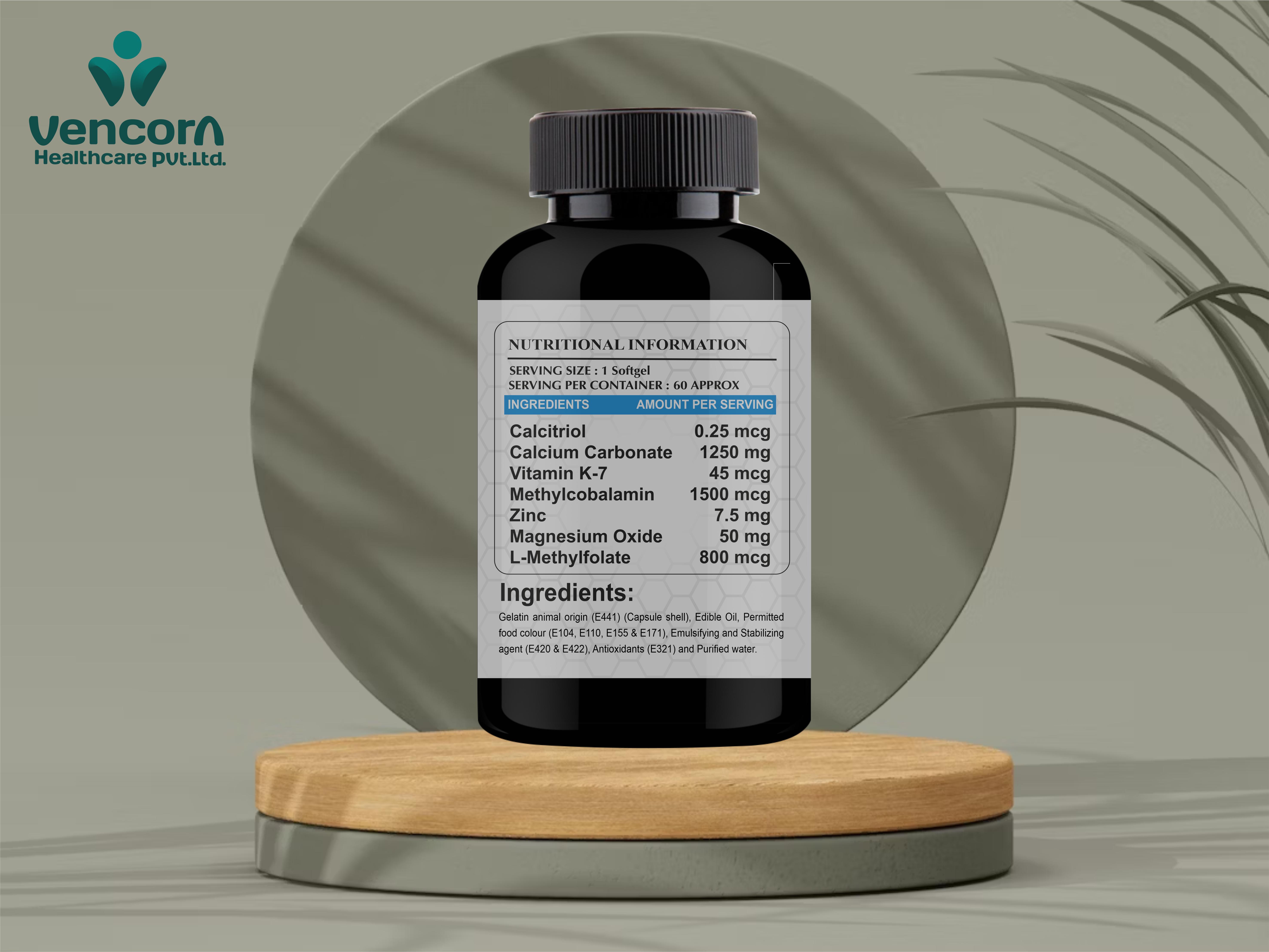 Calcium Citrate - Softgel Capsule | Promote Bone Health Joint Flexibility And Muscle Power
