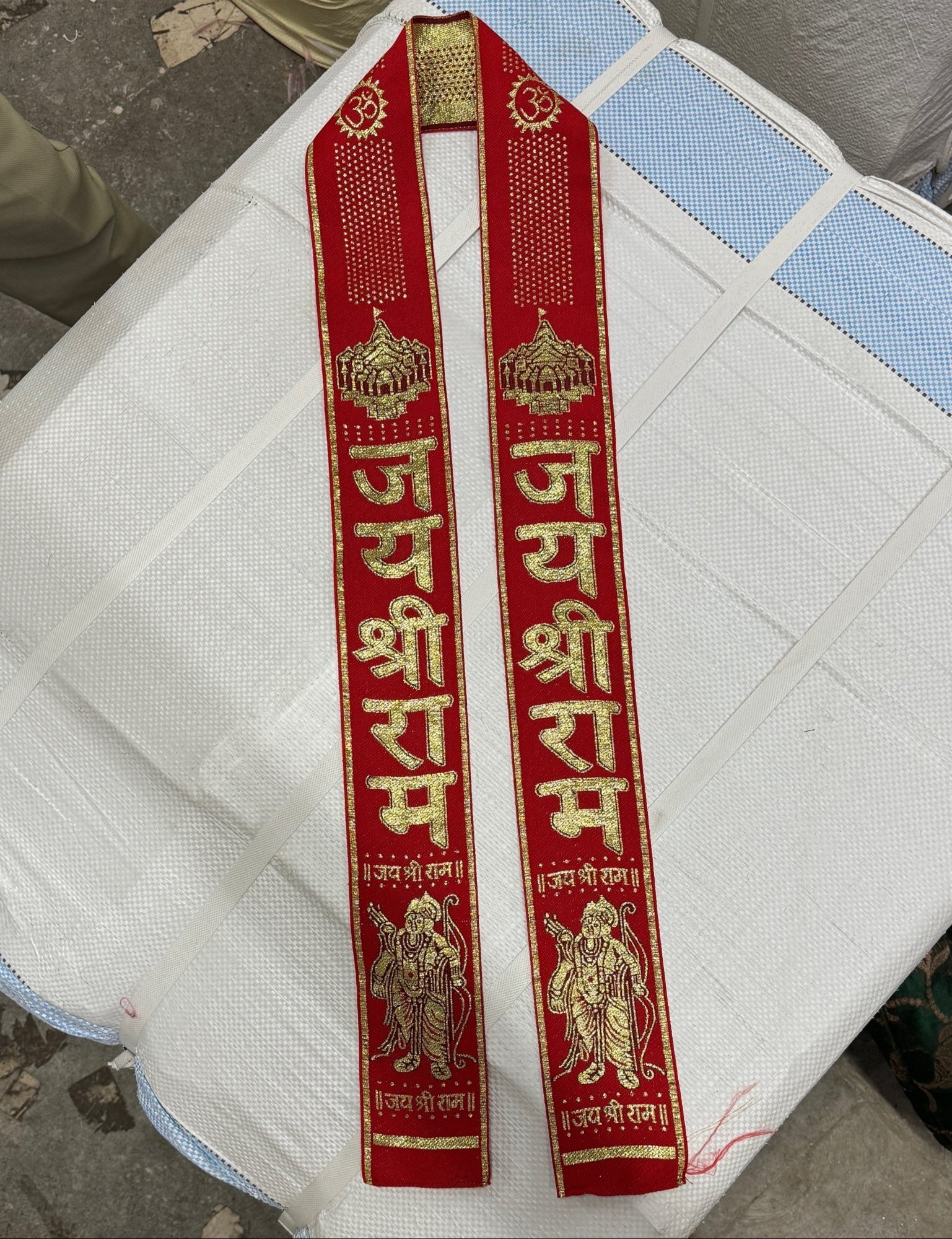 Jai Shree Ram Silk Muffler - 20x30 30x45 40x60 Cm | Customized Color Logo Material For Advertising And Promotion