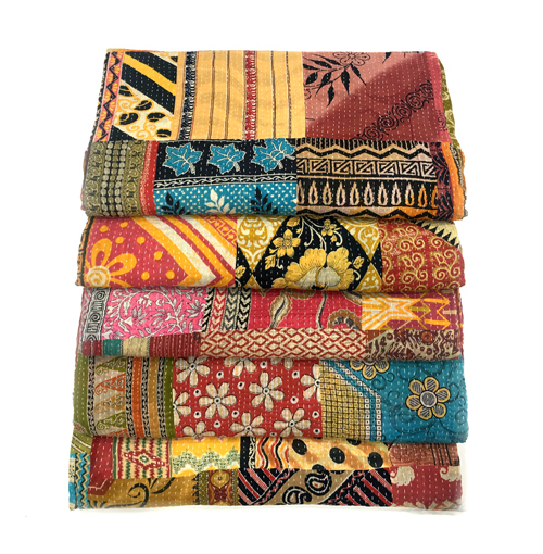 Vintage Kantha Patchwork Gudari - Color: Available In Different Colour