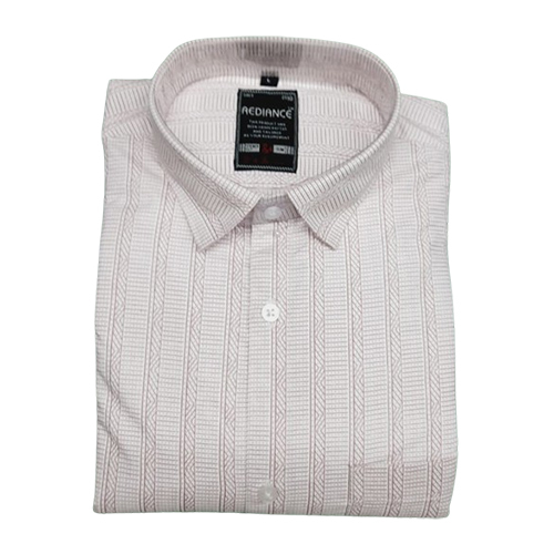 Men's Cotton Small Printed Shirt - Custom Fit, Versatile White with Sophisticated Patterns, Easy to Wash