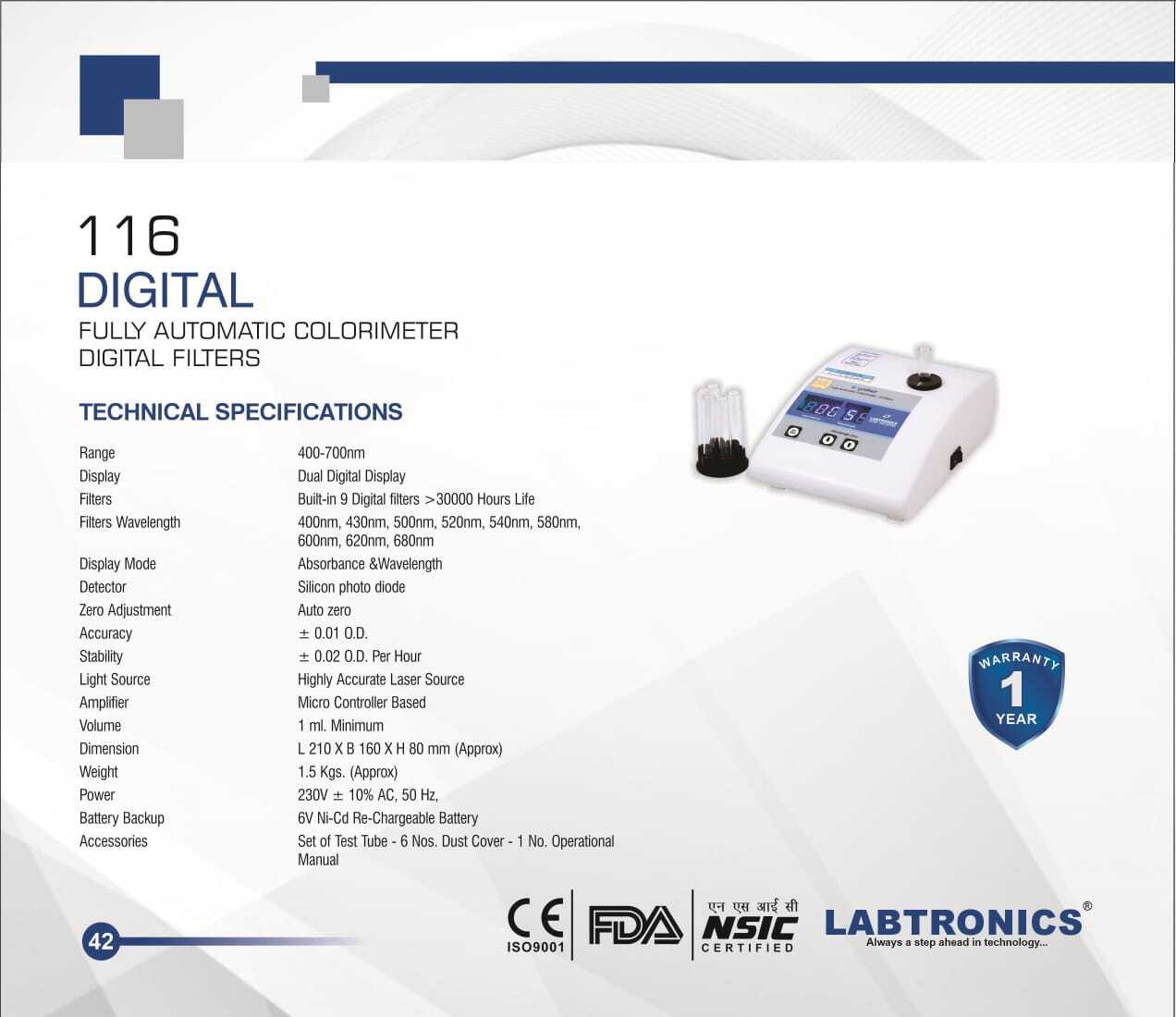 Lt-116 Digital Fully Automatic Colorimeter
