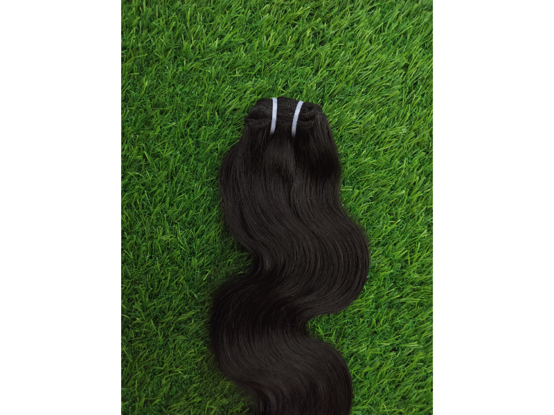 Body Wave Human Hair Weft Extension - Color: Dark Brown