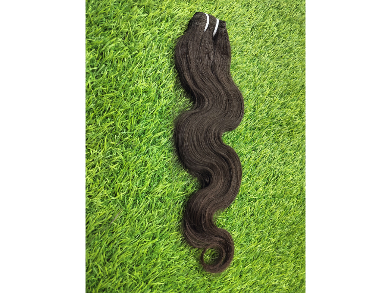 Body Wave Human Hair Weft Extension - Color: Dark Brown