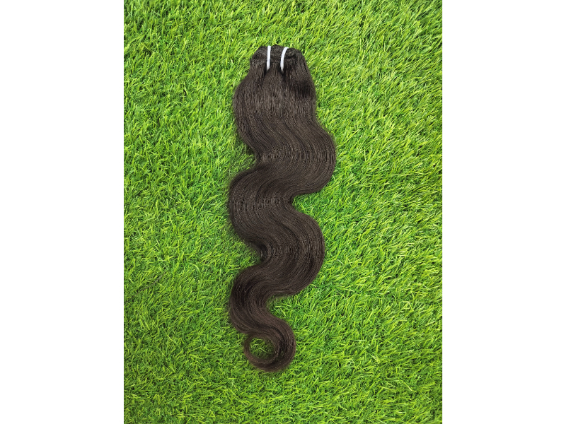 Body Wave Human Hair Weft Extension - Color: Dark Brown