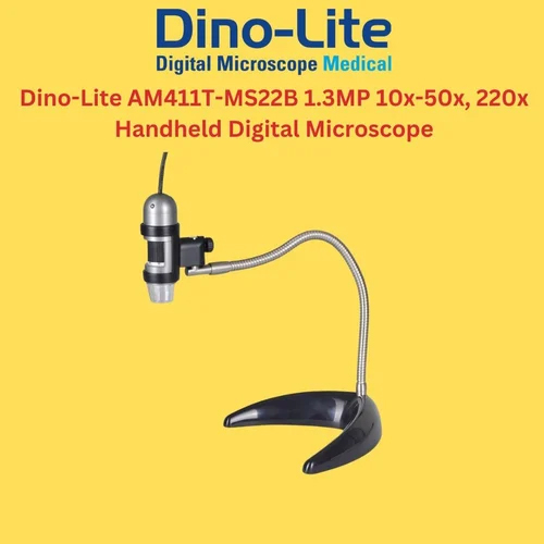 Dino-Lite AM411T-MS22B 1.3MP 10x-50x, 220x हैंडहेल्ड डिजिटल माइक्रोस्कोप