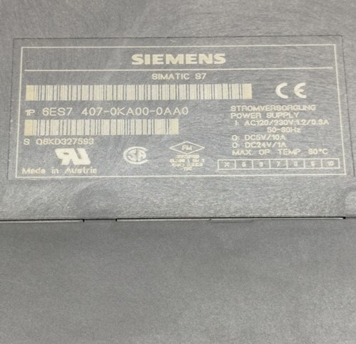 Siemens 6es7 407-0ka00-0aa0 Power Supply - Advanced Power Management Solution , Compatibility With Siemens Automation Systems