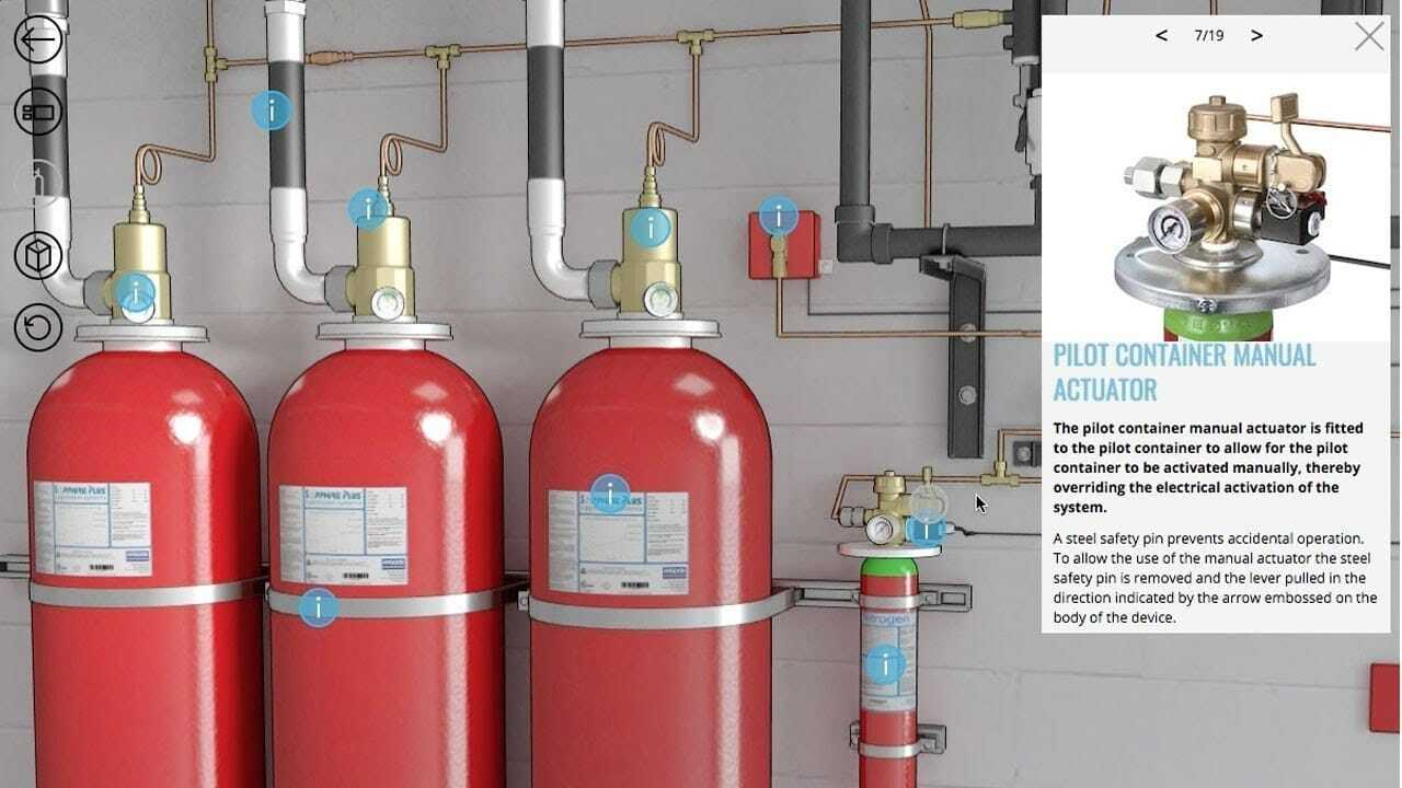 Co2 Flooding System In Electrical Panel - Color: Red