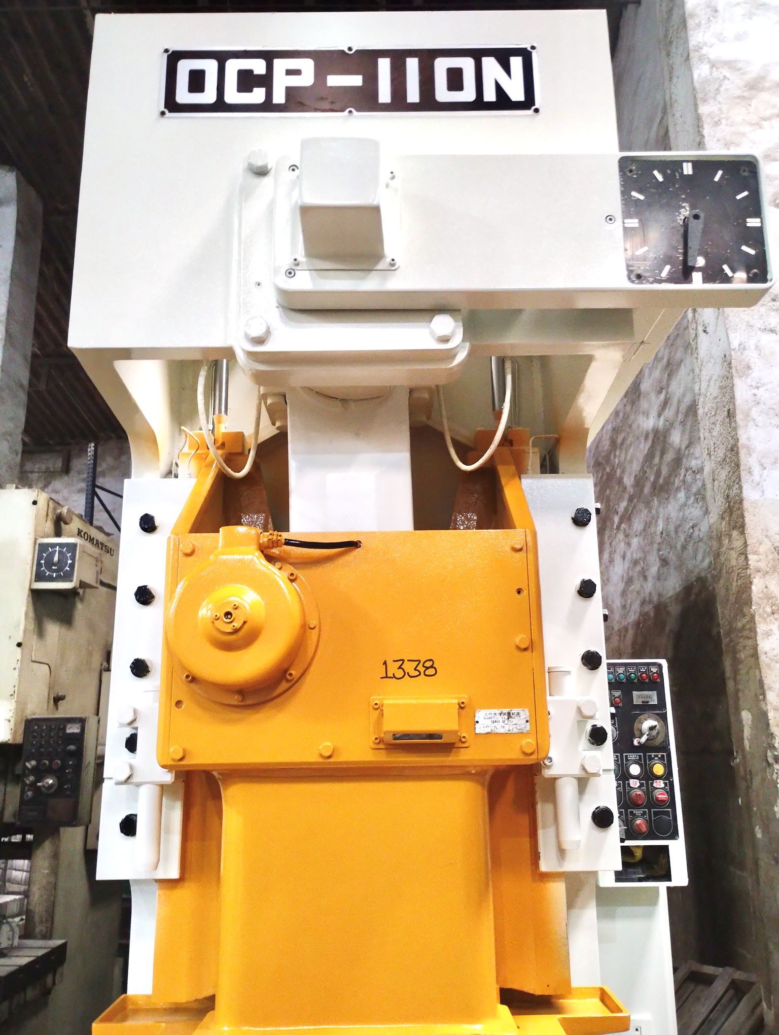 1338 Chinfong C Frame Single Crank Press - 110 Ton Capacity, 180mm Stroke, 1150x600mm Bed Size, 650x470mm Ram Size, 350mm Die Height, 50 Spm