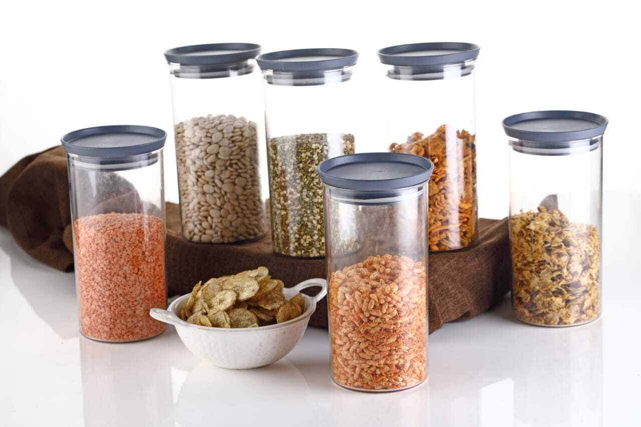 Transparent 1400 Ml Plastic Cylinder Container