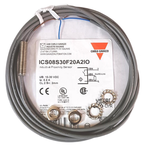 Inductive Proximity Sensor - M8 Diameter, 2mm Detection Range | PNP Transistor Output, High Accuracy, 0.2A Input, Plastic and Metal Construction, 10-30 Volt Voltage Range, 200 Grams Weight