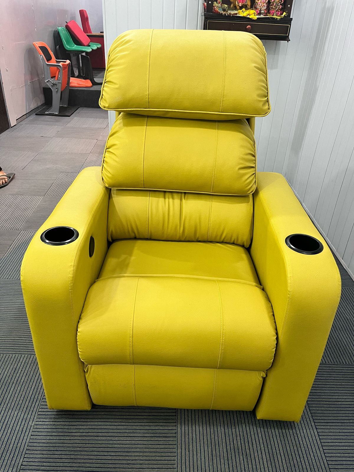 Innovate Solid Wood Motorized Recliner (Brown) - Length: 94 Centimeter (Cm)