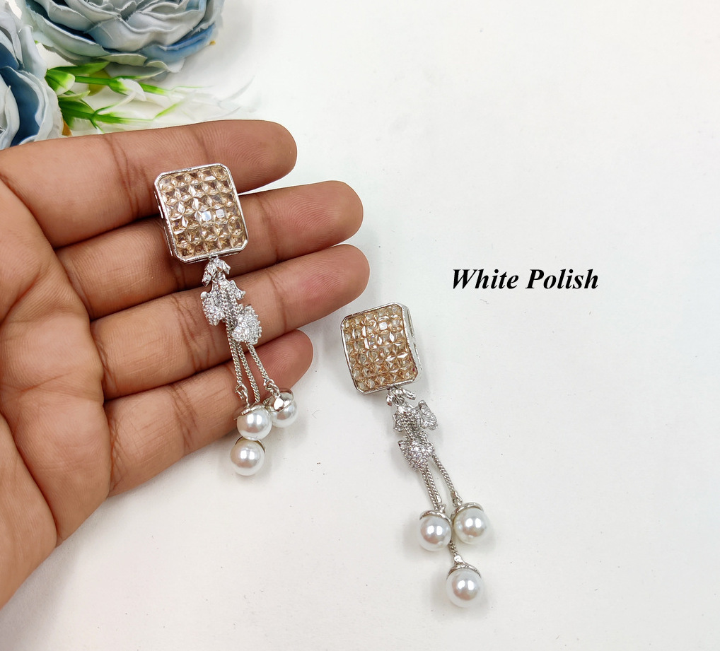 American Diamond Earring - Crafted For Women | Elegant American Diamond Studs In Various Sizes, Perfect For Special Occasions And Everyday Glamour
