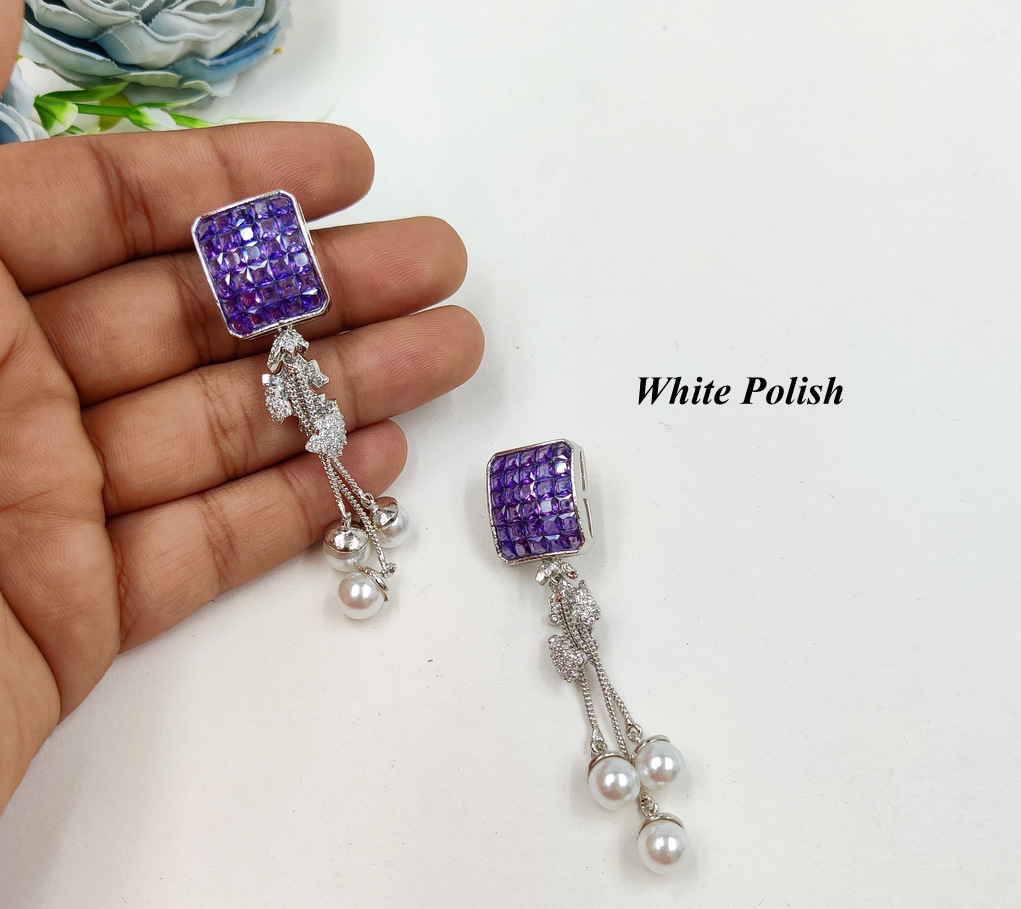 American Diamond Earring - Crafted For Women | Elegant American Diamond Studs In Various Sizes, Perfect For Special Occasions And Everyday Glamour