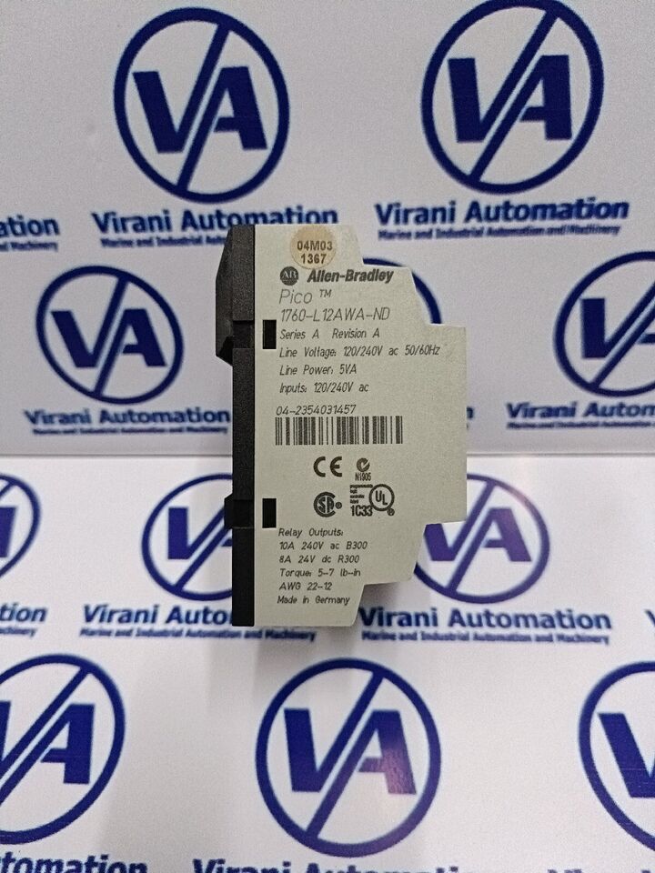 Allen-bredley 1760-l12awa-nd Plc Module - Color: White