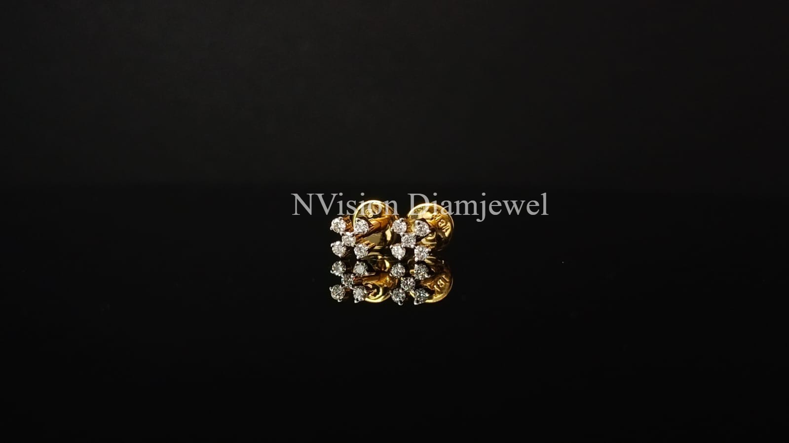 Natural Diamond Yellow Gold Baby Kids Earrings at INR in