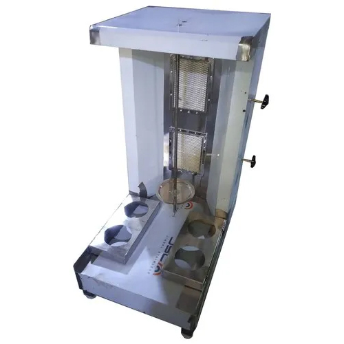 SS Table Top Shawarma Machine - Stainless Steel, Manual Control System | High Efficiency, Low Noise, Commercial Use