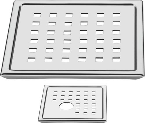 Stainless Steel Floor Drain - 5x5 And 6x6 Sizes | Silver Finish, Bath Hardware Sets, Unique Shape