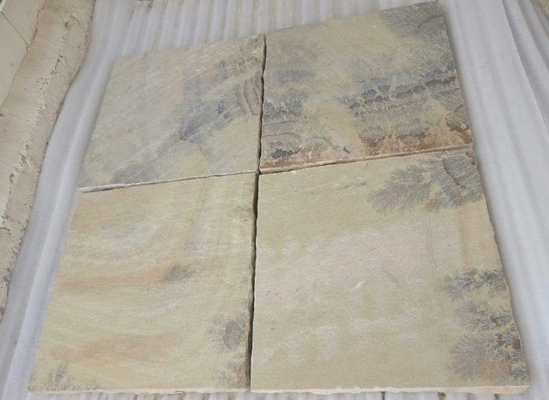 Fossil Mint Natural Sandstone Paving Slabs - Sandstone Form: Cut-to-size