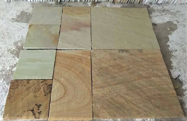 Fossil Mint Natural Sandstone Paving Slabs - Sandstone Form: Cut-to-size